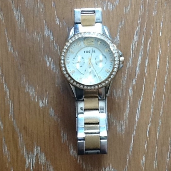 FOSSIL Riley Multifunction Two Tone Watch - Picture 4 of 6